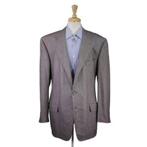 Ermenegildo Zegna Gray Knit Woven Cashmere Silk Sportcoat Blazer 48L